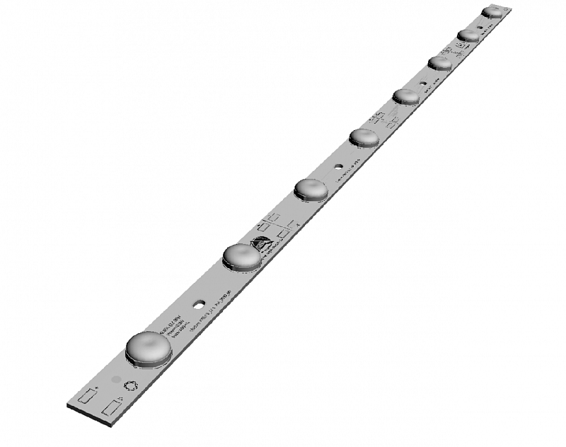 Светодиодный модуль LINE 470x15 AL1 2x4 3030 Lens 160deg 580 АРГОС-ЭЛЕКТРОН  по лучшей цене с доставкой - интернет-магазин Прогрессивные решения