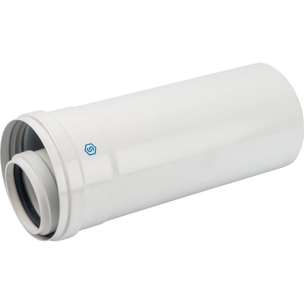 STOUT   Элемент дымохода конденсац. труба  250 мм DN60/100 м/п PP-FE STOUT SCA-8610-000250 по лучшей цене с доставкой - интернет-магазин Прогрессивные решения