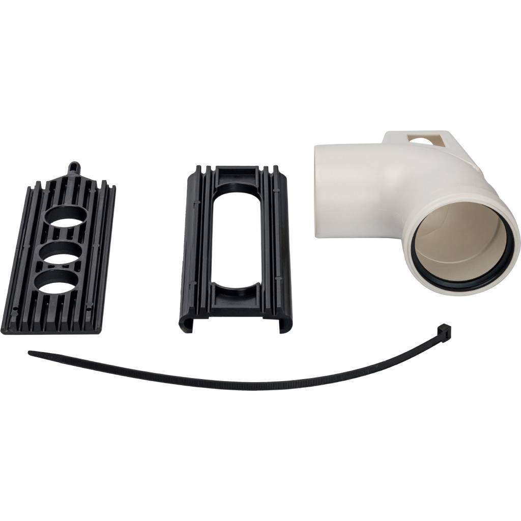 STOUT   Элемент дымохода конденсац.угол 87° DN80 м/п PP-FE с кронштейном STOUT SCA-8080-121090 по лучшей цене с доставкой - интернет-магазин Прогрессивные решения