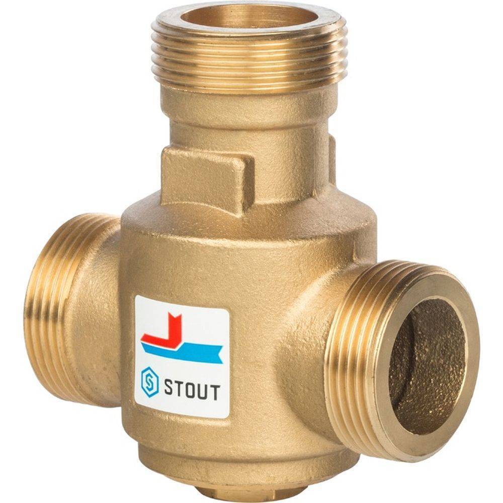 Купить SVM-0030-255504 STOUT SVM-0030 Термостатический смесительный клапан G 1" ВР  55°С STOUT по лучшей цене с доставкой - интернет-магазин Прогрессивные решения
