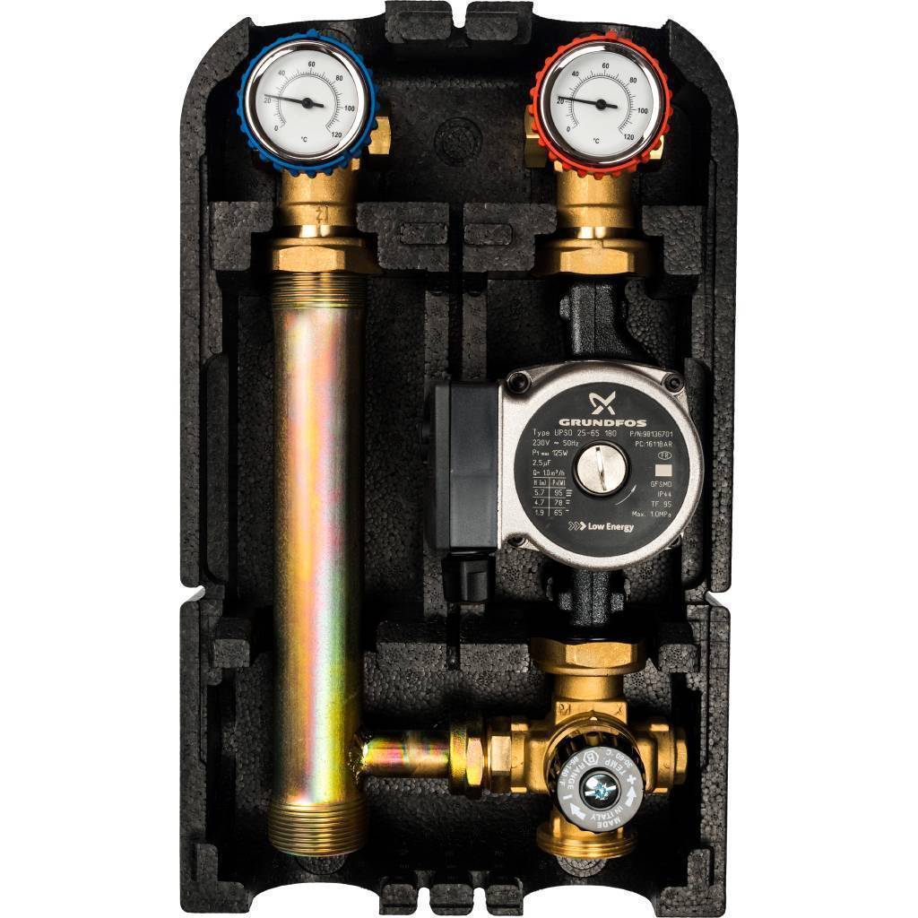 STOUT SDG-0002 Насосная группа со смесителем 1"с насосом Grundfos UPSO 25-65 STOUT SDG-0002-002502 по лучшей цене с доставкой - интернет-магазин Прогрессивные решения