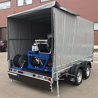 Каналопромывочная машина Посейдон B24S-150-50-Br-Reel-W-C2 двумя барабанами на базе прицепа ПОСЕЙДОН  по лучшей цене с доставкой - интернет-магазин Прогрессивные решения