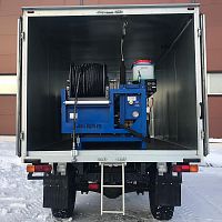 Каналопромывочный аппарат Посейдон DT59S-200-100-Ku-Reel на базе полноприводного а/м ГАЗ САДКО с изотермическим фургоном ПОСЕЙДОН  по лучшей цене с доставкой - интернет-магазин Прогрессивные решения