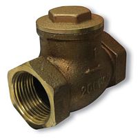 Клапан обратный латунный, SGL, Ду-20, Ру-16, муфтовый, поворотный ГРОЕН