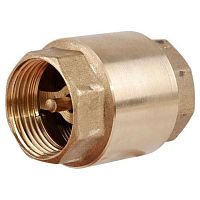Клапан обратный латунный, SGL, Ду-50, Ру-10, муфтовый, пружинный дисковый, с металлическим штоком ГРОЕН