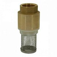 Клапан обратный латунный, SGL, Ду-15, Ру-10, муфтовый, с сеткой ГРОЕН